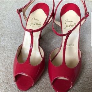 Christian Louboutins cherry Ernesta T-strap.